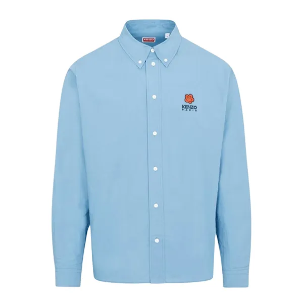Áo Sơ Mi Nam Kenzo Cyan Blue Logo Boke Flower Crest - FD55CH4109LH 69 Màu Xanh Blue Size 37 - Thời trang - Vua Hàng Hiệu