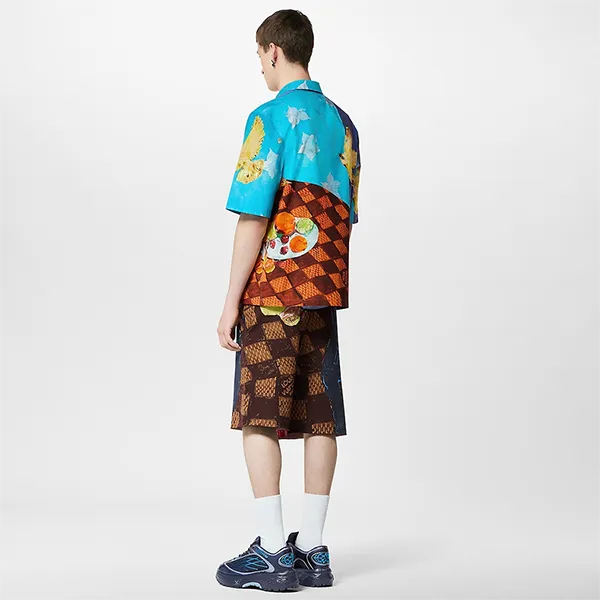 Áo Sơ Mi Nam Louis Vuitton LV Shirt 1ABY2C Màu Xanh Nâu