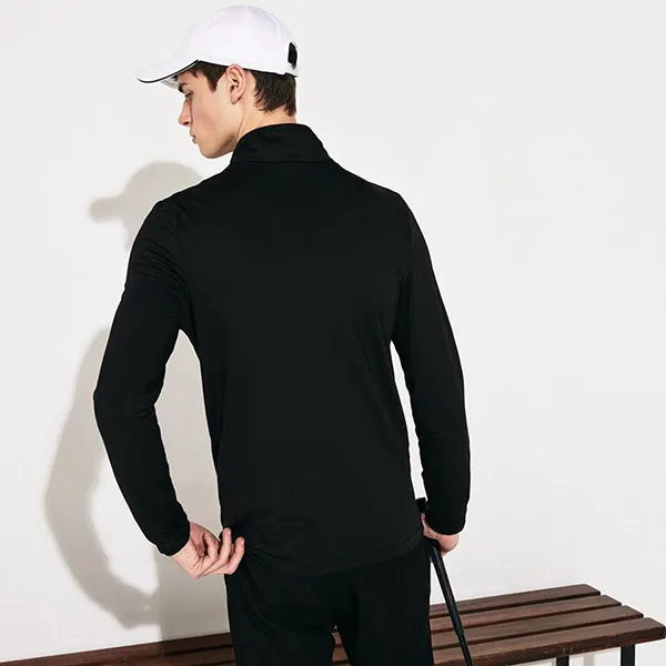 Áo Thun Dài Tay Nam Lacoste Sport Stretch Zippered Collar Sweatshirt SH4806 031 Màu Đen Size 3 - Thời trang - Vua Hàng Hiệu