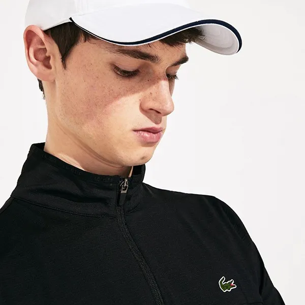 Áo Thun Dài Tay Nam Lacoste Sport Stretch Zippered Collar Sweatshirt SH4806 031 Màu Đen Size 3 - Thời trang - Vua Hàng Hiệu