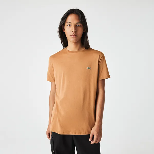 Áo Thun Nam Lacoste Men's Crew Neck Pima Cotton Jersey T-Shirt TH6709 Z0W Màu Nâu Size 3 - Thời trang - Vua Hàng Hiệu