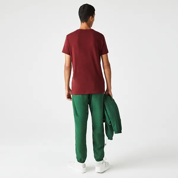 Áo Thun Nam Lacoste Men's Crew Neck Pima Cotton Jersey T-Shirt TH6709 ZS1 Màu Đỏ Thẫm Size 3