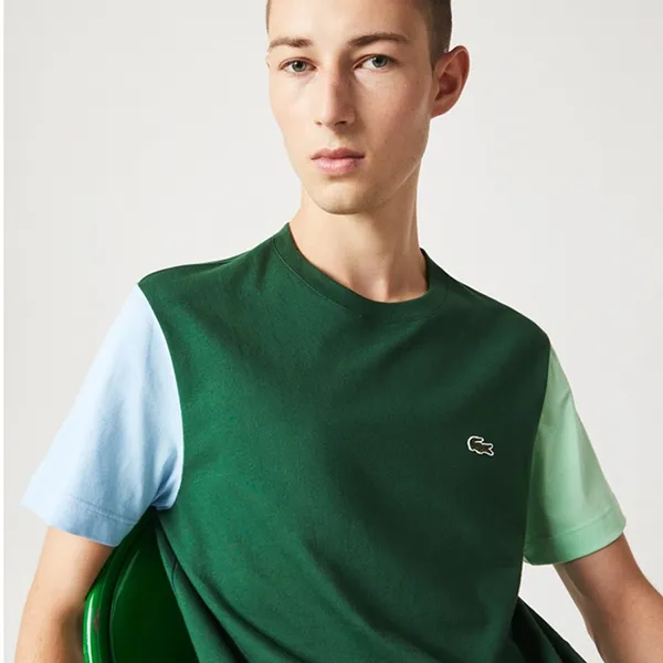 Áo Thun Nam Lacoste Men's Regular Fit Colour-Block T-Shirt TH9625 8AT Màu Xanh Lá Size 3 - Thời trang - Vua Hàng Hiệu