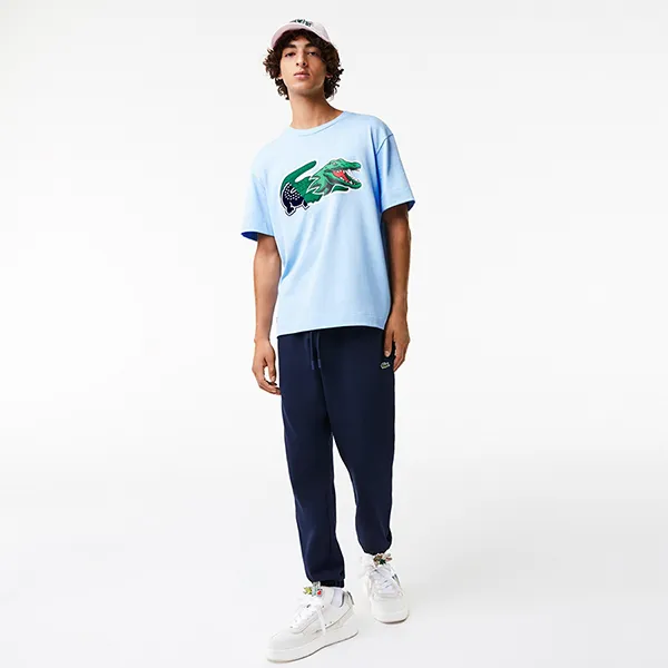 Áo Thun Nam Lacoste Men's Relaxed Fit Oversized Crocodile T-Shirt TH1410 LDM Màu Xanh Blue Size 3 - Thời trang - Vua Hàng Hiệu