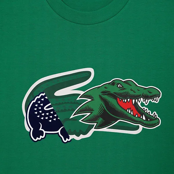Áo Thun Nam Lacoste Men's Relaxed Fit Oversized Crocodile T-Shirt TH1410 LDM Màu Xanh Lá Size 3 - Thời trang - Vua Hàng Hiệu