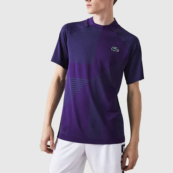 Áo Thun Nam Lacoste Sport Slim Fit Seamless Tennis T-Shirt DH9255 XD4 Màu Tím Size S