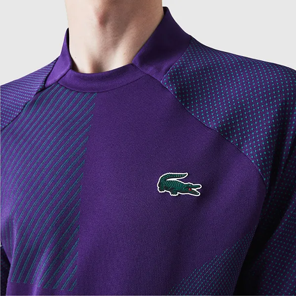 Áo Thun Nam Lacoste Sport Slim Fit Seamless Tennis T-Shirt DH9255 XD4 Màu Tím Size S