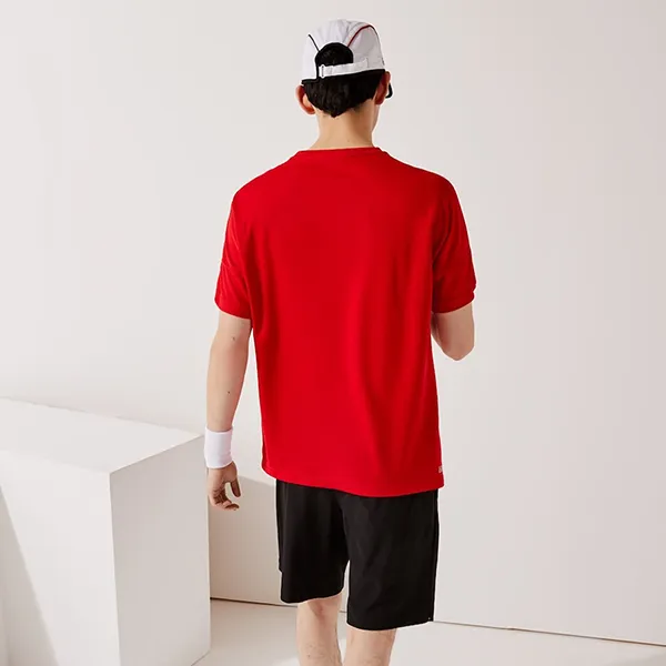 Áo Thun Nam Lacoste Sport Graphic Bands Crew Neck Piqué T-Shirt TH0857 Màu Đỏ Size 3 - Thời trang - Vua Hàng Hiệu