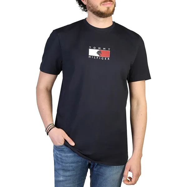 Áo Thun Nam Tommy Hilfiger TH10082-004_DESERT-SKY Màu Xanh Đen Size S - Thời trang - Vua Hàng Hiệu