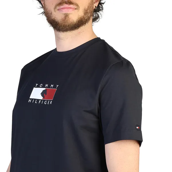 Áo Thun Nam Tommy Hilfiger TH10082-004_DESERT-SKY Màu Xanh Đen Size S - Thời trang - Vua Hàng Hiệu