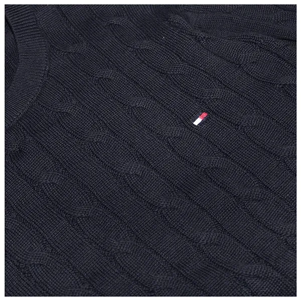 Áo Len Tommy Hilfiger Cable Knit 78J6868 - 410 Màu Xanh Navy Size XS