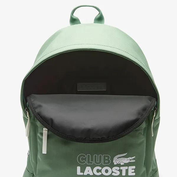 Balo Lacoste Unisex Neocroc Contrast Print Backpack NU4220NZ-L75 Màu Xanh Green - 3