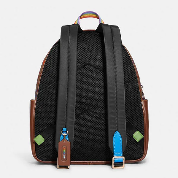 Balo Nữ Coach Court Backpack In Rainbow Signature Canvas CA140 Phối Màu - Túi xách - Vua Hàng Hiệu