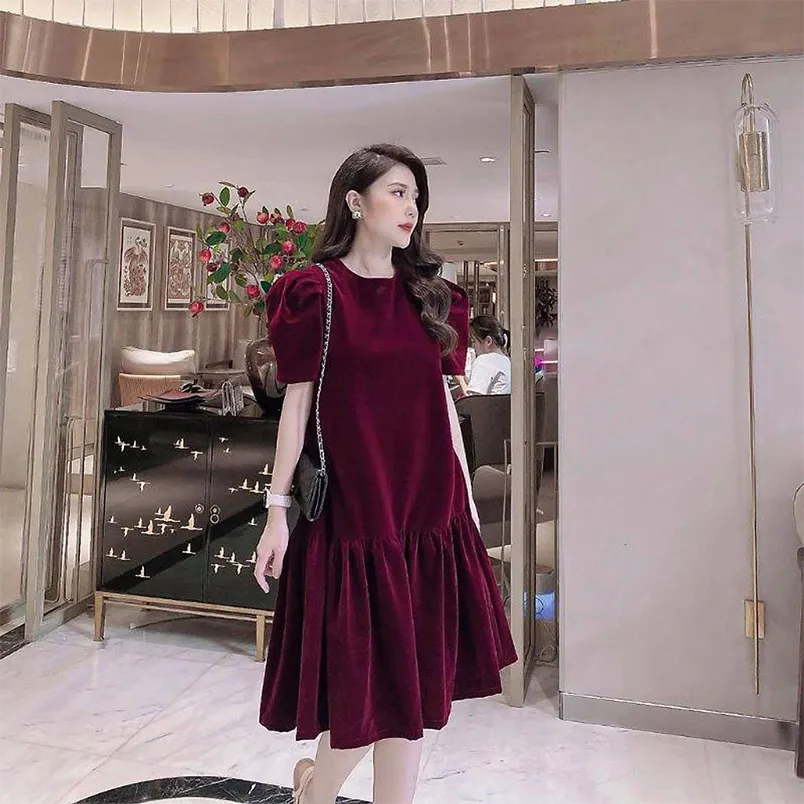 Đầm Bầu Dự Tiệc Sang Chảnh Carol Dress | Chất Liệu Dập Ly Cao Cấp – L'AMME