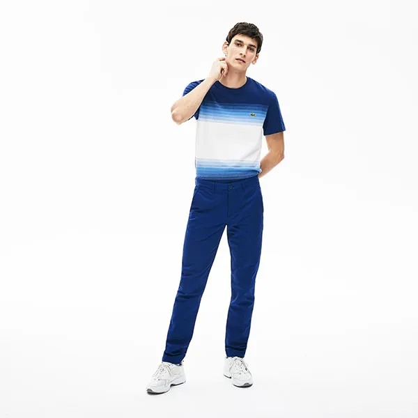Quần Kaki Nam Lacoste Men's Cotton-Linen Chinos HH5321-F9F Màu Xanh Đậm Size 30