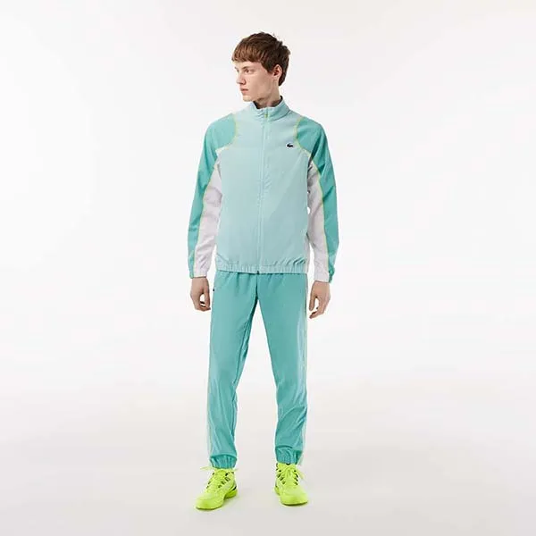 Bộ Thể Thao Nam Lacoste Tennis High Neck Jogger WH5213-XIA Màu Xanh Trắng Size 2 - Thời trang - Vua Hàng Hiệu