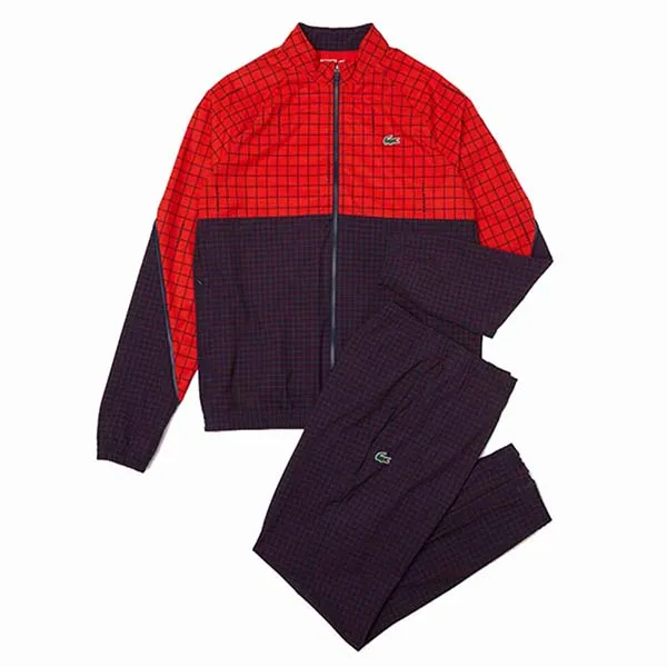 Bộ Thể Thao Nam Lacoste Tennis X Novak Djokovic Jogger WH5206-BQ5 Màu Đen Đỏ Size 3