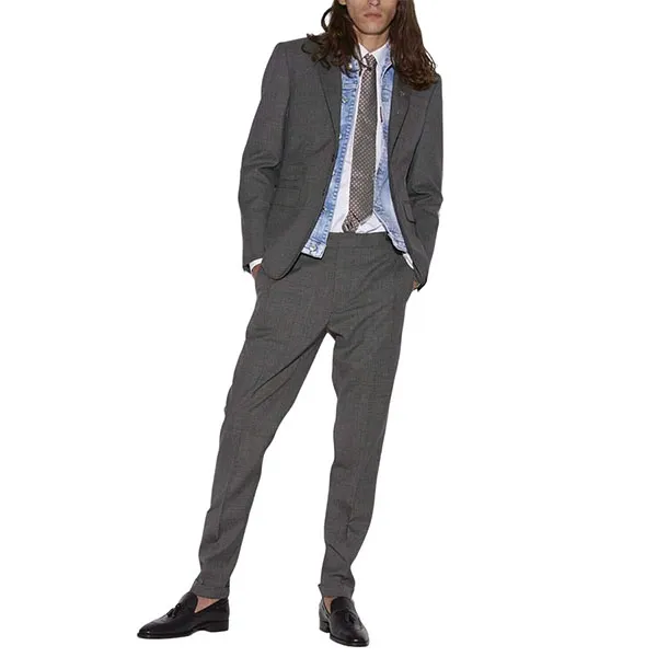 Bộ Vest Nam Dsquared2 Men's Slim Fit Suit Màu Xám Size 46 - Thời trang - Vua Hàng Hiệu