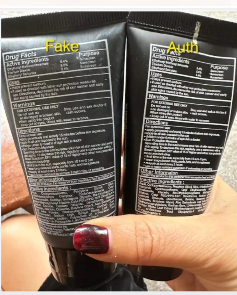5 cách phân biệt kem chống nắng DBH thật giả auth fake - 6