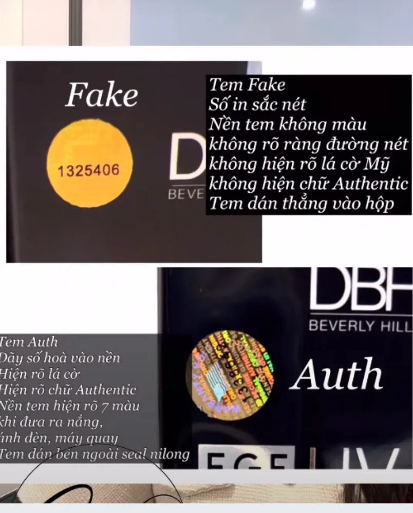 5 cách phân biệt kem chống nắng DBH thật giả auth fake - 7