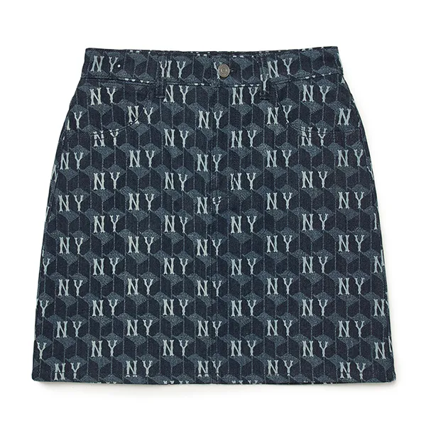 Chân Váy Nữ MLB Denim New York Yankeess 3FDSM0734-50NYD Màu Xanh Đậm - Thời trang - Vua Hàng Hiệu