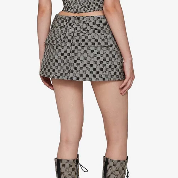 Chân Váy Nữ Misbhv Jacquard Logo Pattern With Metal Belt 3121W852 Màu Xám - Thời trang - Vua Hàng Hiệu