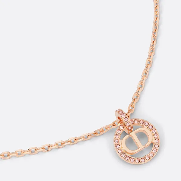 Dây Chuyền Nữ Dior Pink-Finish Metal and White Crystals N2353WOMCY_D12P Màu Vàng Hồng - Trang sức - Vua Hàng Hiệu