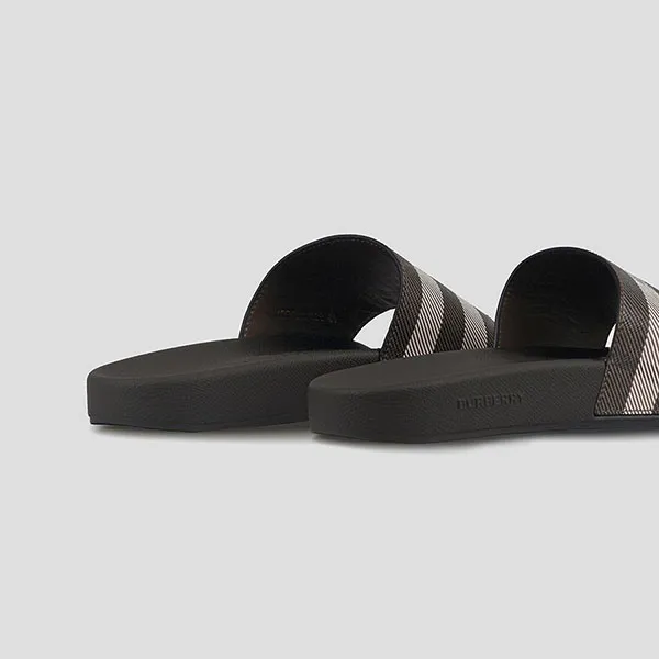 Dép Burberry Check Print Dark Birch 80481951 Brown Màu Nâu 40