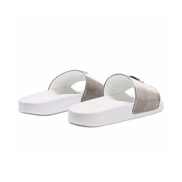 Dép Giuseppe Zanotti Brett Logo Plaque Slides Màu Trắng Bạc - Dép - Vua Hàng Hiệu