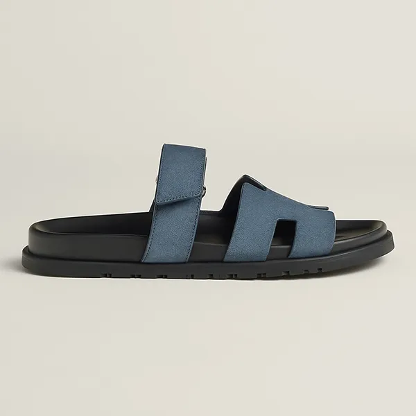 Dép Hermès Sandal Chypre Bleu Céleste Màu Xanh Size 40