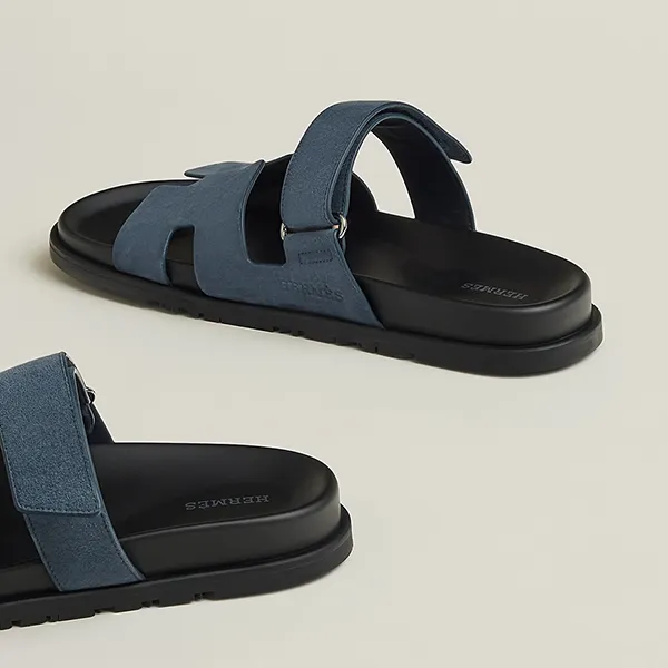 Dép Hermès Sandal Chypre Bleu Céleste Màu Xanh Size 40