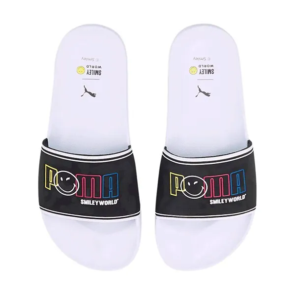 Dép Puma X Smileyworld Lead Cat Slide Black/ White 384494-01 Màu Đen Trắng