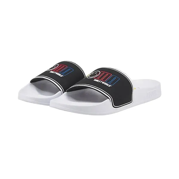 Dép Puma X Smileyworld Lead Cat Slide Black/ White 384494-01 Màu Đen Trắng