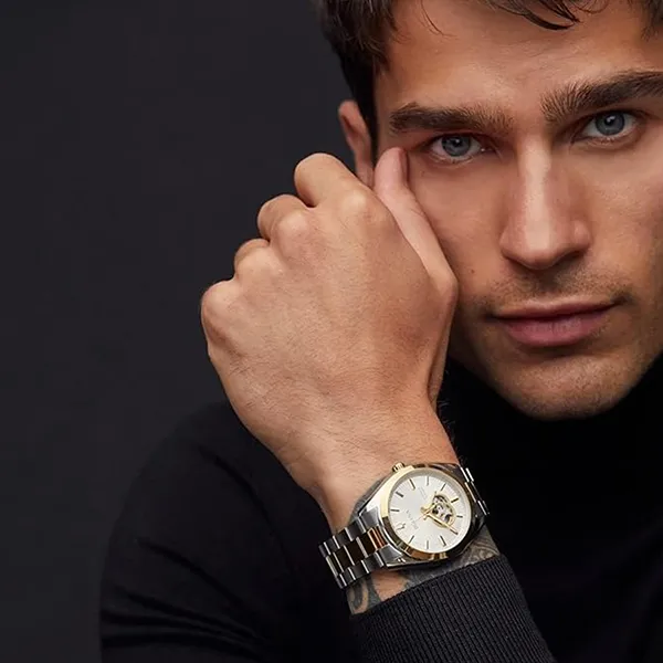 Đồng Hồ Nam Bulova Surveyor Automatic Watch 98A284 Màu Bạc/Gold