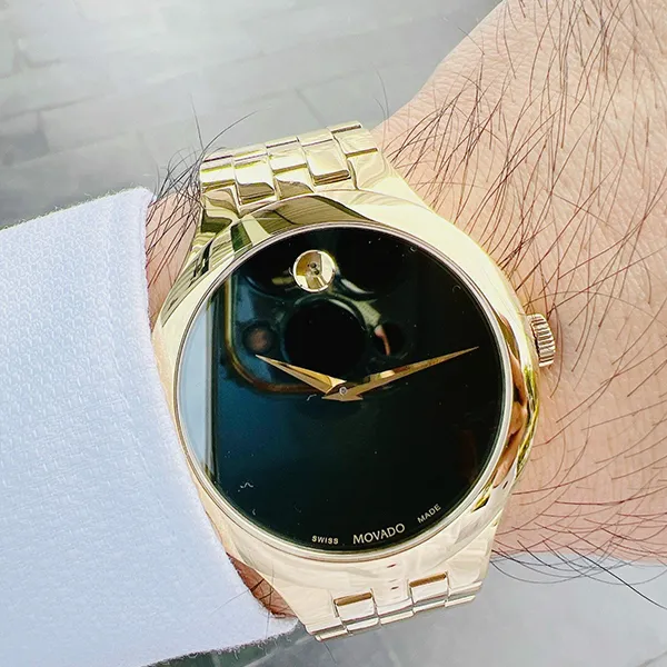 Đồng Hồ Nam Movado Veturi Classic 0607417 Màu Đen Vàng