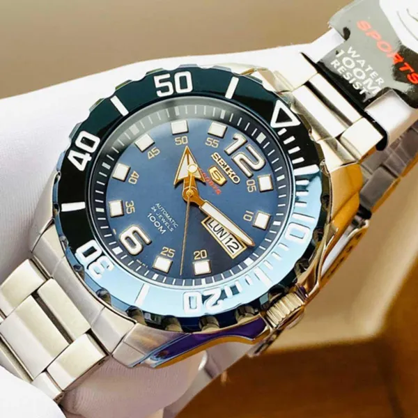 Đồng Hồ Nam Seiko Automatic Baby Monster SRPB37J1 Màu Xanh Bạc