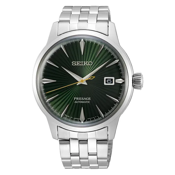 Đồng Hồ Nam Seiko Cocktail Green SRPE15J1 Màu Xanh Bạc