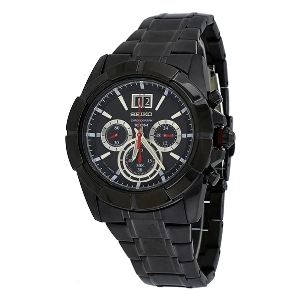 Đồng Hồ Nam Seiko Lord Quartz Black Dial Chronograph SPC103P1 Màu Đen - Đồng hồ - Vua Hàng Hiệu