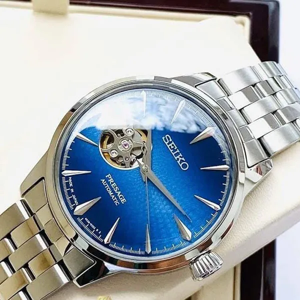Đồng Hồ Nam Seiko Presage Cocktail SSA439J1 Màu Bạc Xanh Dương