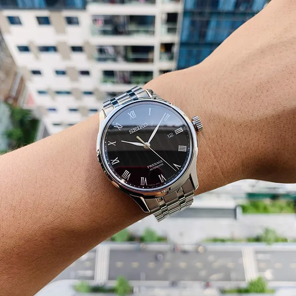 Đồng Hồ Nam Seiko Presage SRPC81J1 Màu Bạc Đen - Đồng hồ - Vua Hàng Hiệu