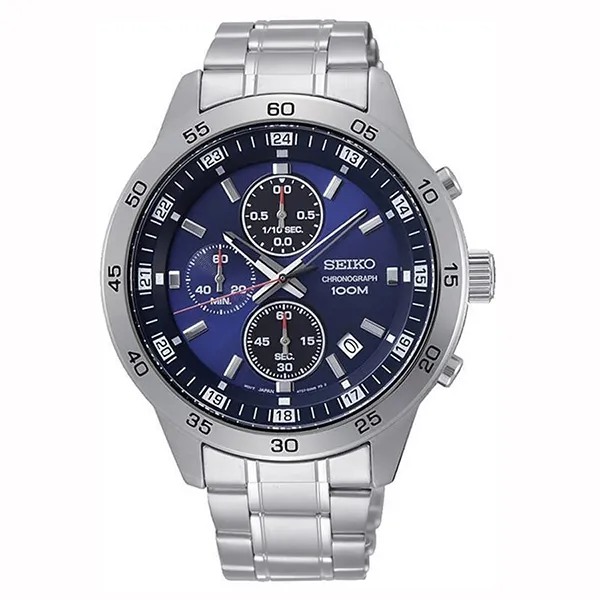 Đồng Hồ Nam Seiko Quartz SKS639P1 Màu Xanh Bạc