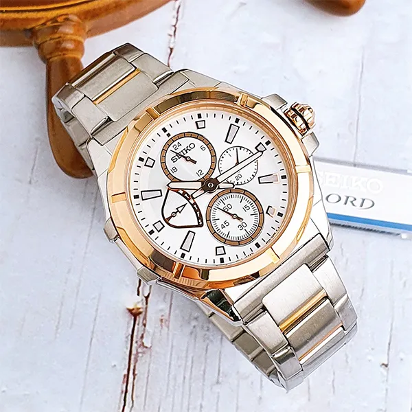 Đồng Hồ Nam Seiko Quartz White Dial Men SRL034P1 Màu Bạc Vàng - Đồng hồ - Vua Hàng Hiệu