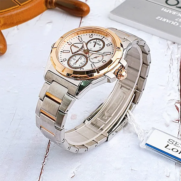 Đồng Hồ Nam Seiko Quartz White Dial Men SRL034P1 Màu Bạc Vàng - Đồng hồ - Vua Hàng Hiệu