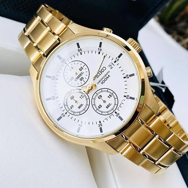 Đồng Hồ Nam Seiko SKS544P1 Quartz Màu Vàng Trắng