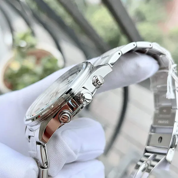 Đồng Hồ Nam Seiko Quartz SSB375P1 Màu Bạc Trắng