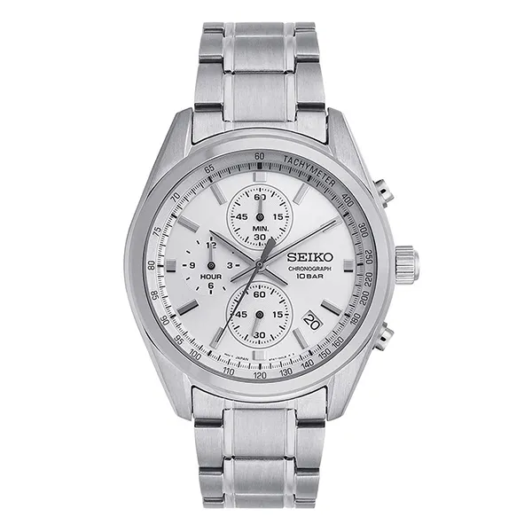 Đồng Hồ Nam Seiko Quartz SSB375P1 Màu Bạc Trắng