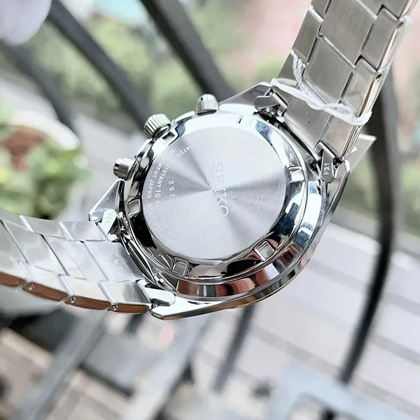 Đồng Hồ Nam Seiko Quartz SSB380 Màu Bạc Trắng
