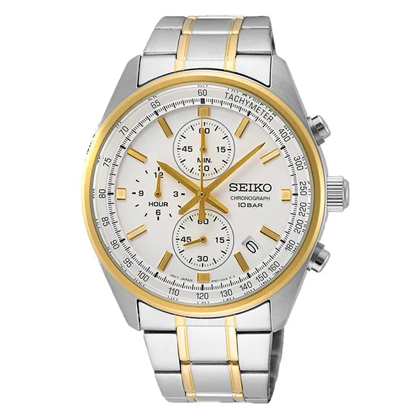 Đồng Hồ Nam Seiko Quartz SSB380 Màu Bạc Trắng
