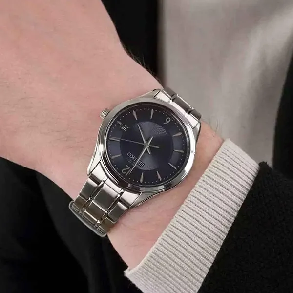 Đồng Hồ Nam Seiko Quartz SUR419P1 Màu Xanh Bac