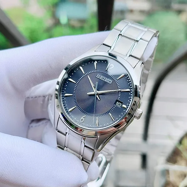 Đồng Hồ Nam Seiko Quartz SUR419P1 Màu Xanh Bac